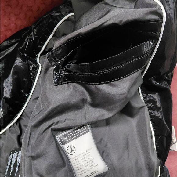 Noize Black Quilted Puffer Jacket Women's Small Vegan Winter Ski Coat Cozycore - Picture 15 of 16